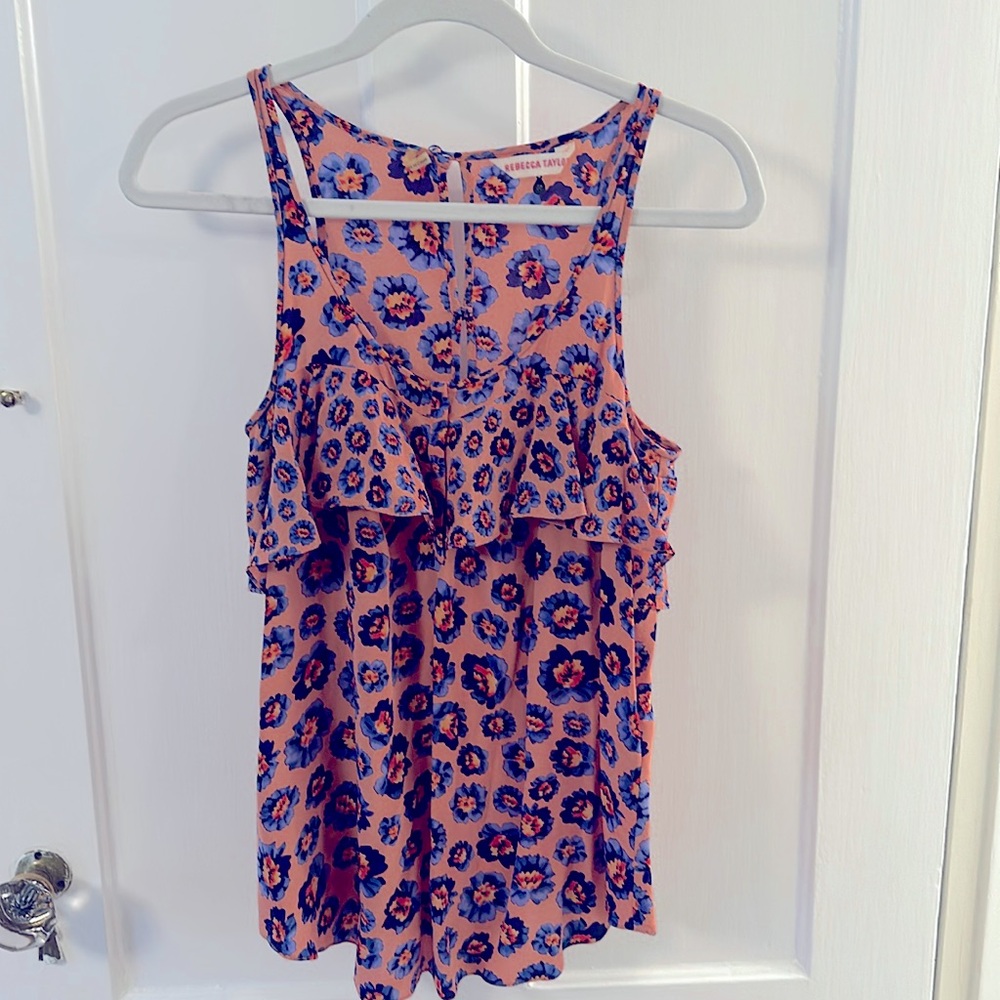 Rebecca Taylor Flutter Top Silk Tank. Size 2